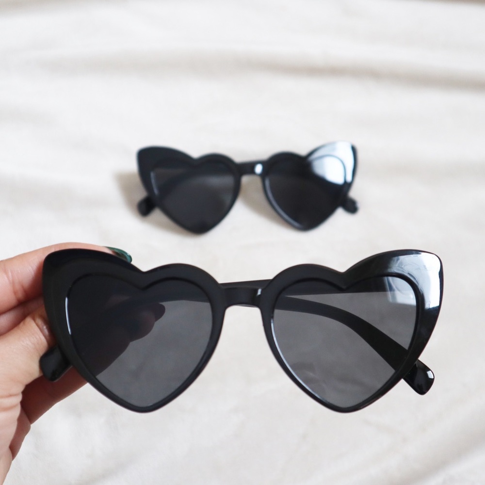 Black Heart shaped sunglasses